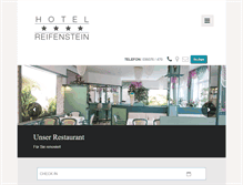 Tablet Screenshot of hotel-reifenstein.de